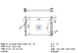 <b>MERCEDES-BENZ:</b> 220 500 24 03<br/>